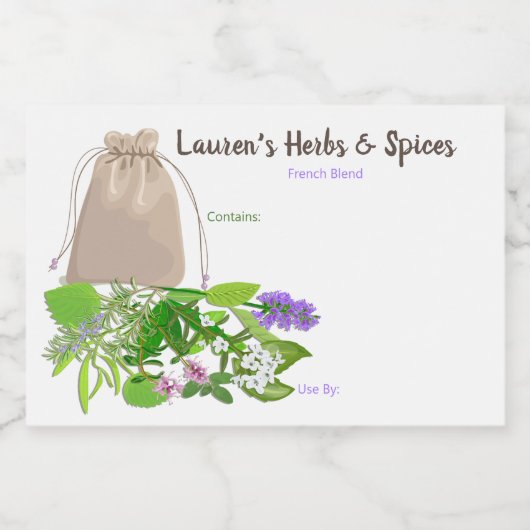  kruiden- en specerijlabels voedselcontainer etiket (Enkel label)