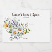  kruiden- en specerijlabels voedselcontainer etiket (Enkel label)