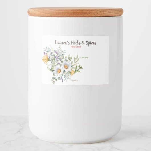  kruiden- en specerijlabels voedselcontainer etiket (Voorkant)