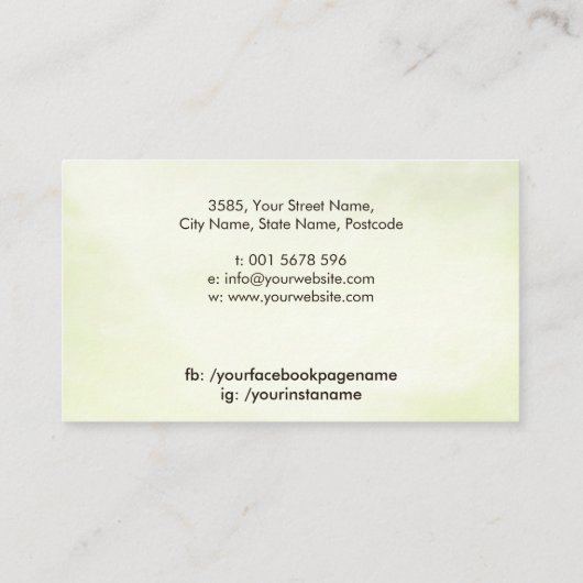 Kruiden en Tincturen Tekening Visitekaartje (Achterkant)