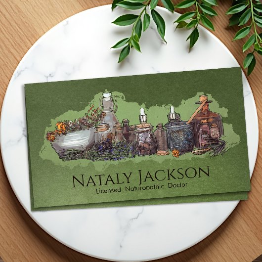 Kruiden en Tincturen Tekening Visitekaartje
