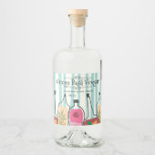 Kruiden fruit gearomatiseerde azijn home conserven likeurfles etiket (Voorkant)