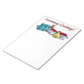 Kruiden Groeten! Leuke grillige kerst Notitieblok (Schuin)