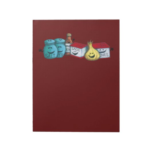 Kruiden Groeten! Leuke grillige kerst Notitieblok (Linkerzijde)