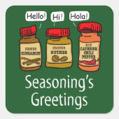 Kruiden Groetjes Funny Holiday Pun Sticker (Voorkant)