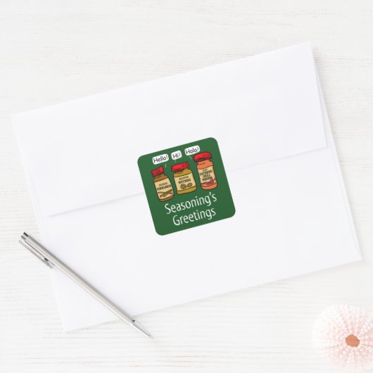 Kruiden Groetjes Funny Holiday Pun Sticker (Envelop)