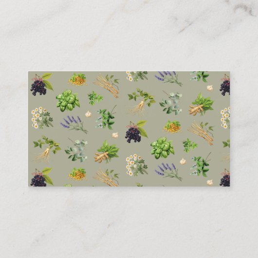Kruiden Herbalist Natuur Visitekaartje (Achterkant)