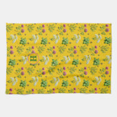 Kruiden in Bijen Gouden Geel Theedoek (Horizontaal)