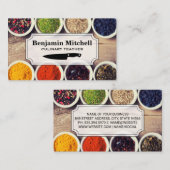 Kruiden in blikjes koken visitekaartje (Voorkant / Achterkant)