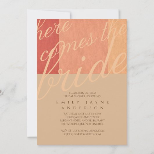 Kruiden is leuk typografie bruidsfeest modern kaart (Voorkant)