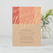 Kruiden is leuk typografie bruidsfeest modern kaart (Staand voorkant)