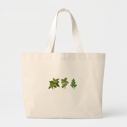 Kruiden, kruidenthema grote tote bag (Voorkant)