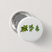 Kruiden, kruidenthema ronde button 3,2 cm (Voorkant /achterkant)