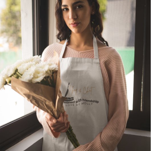 Kruiden met Friendship Chop en kletsen Lang Schort