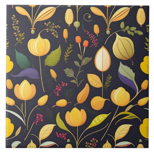 Kruiden Ontwerp Keramische Tegel Tegeltje (Voorkant)