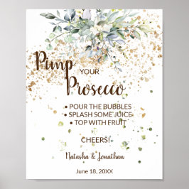 Kruiden Pimp je Prosecco Bruidsfeest Bord Poster