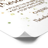 Kruiden Pimp your Prosecco Bruiloftsborrel Bord Poster (Hoek)