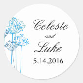 Kruiden Rhapsody Bruiloft Ronde Sticker (Voorkant)