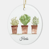 Kruiden sage rosemary thyme greenery Rustige Plant Keramisch Ornament (Links)