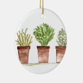 Kruiden sage rozemarijn tijm botanische planten keramisch ornament (Rechts)