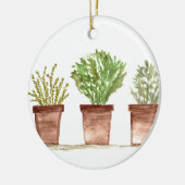 Kruiden sage rozemarijn tijm botanische planten keramisch ornament (Links)