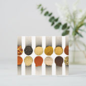 Kruiden specerijen en poedervormige ingrediënten briefkaart (Staand voorkant)