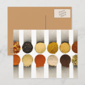 Kruiden specerijen en poedervormige ingrediënten briefkaart (Voorkant / Achterkant)