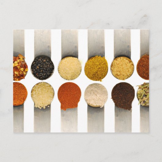 Kruiden specerijen en poedervormige ingrediënten briefkaart (Voorkant)