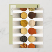 Kruiden specerijen en poedervormige ingrediënten briefkaart (Voorkant / Achterkant)