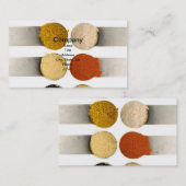 Kruiden specerijen en poedervormige ingrediënten visitekaartje (Voorkant / Achterkant)