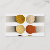 Kruiden specerijen en poedervormige ingrediënten visitekaartje (Achterkant)