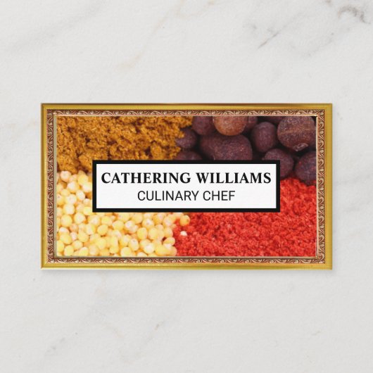 Kruiden & Specerijen | Gouden Lijst Visitekaartje (Voorkant)