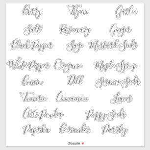 Kruiden Specerijen Pantry Opbergbus Etiketten Sticker