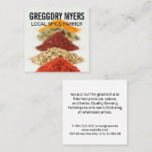 Kruiden & Specerijen Vierkante Visitekaartje (Voorkant / Achterkant)