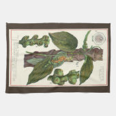  kruiden specerijen, zwart Plant Theedoek (Horizontaal)