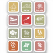 Kruiden & Spice Jar Labels voor Uw Pantry Sticker (Voorkant)