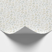 Kruiden Takjes Micro Botanisch Herhalend Patroon Cadeaupapier (Hoek)