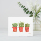 Kruiden tijm rozemarijnmunt briefkaart (Staand voorkant)