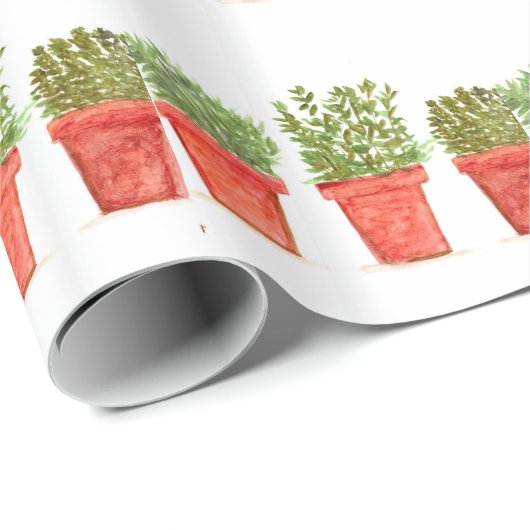 Kruiden tijm rozemarijnmunt cadeaupapier (Rol Hoek)