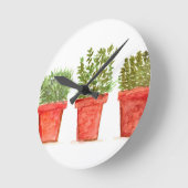 Kruiden tijm rozemarijnmunt waterverf rustige krui ronde klok (Hoek)