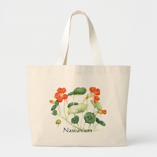 Kruiden Tuin Serie - Nasturtium Grote Tote Bag (Voorkant)