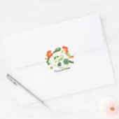 Kruiden Tuin Serie - Nasturtium Ronde Sticker (Envelop)