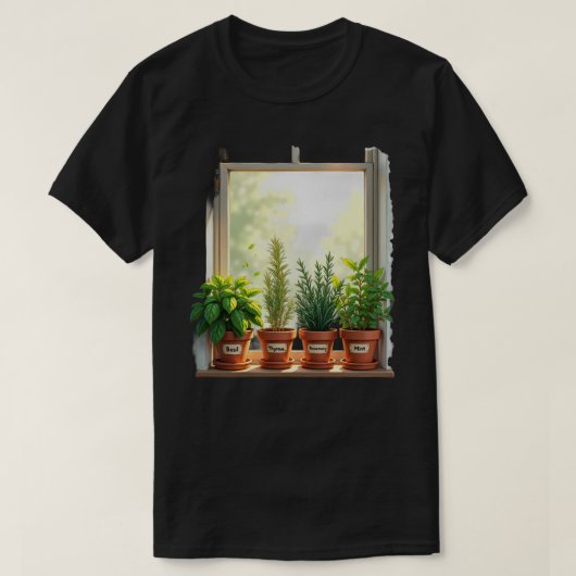 Kruiden vensterbank t-shirt (Design voorkant)