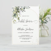 Kruiden Waterverf bruids doucheuitnodiging Feestdagenkaart (Staand voorkant)