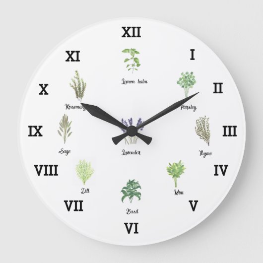 Kruiden Waterverf Keuken Tuin Groene specerijen Ti Grote Klok (Voorkant)