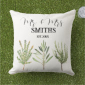 Kruiden Waterverf Sage  Botanisch Buitenkussen (Gras)