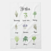 Kruiden Waterverf Salie tijm Rozemarijn Keuken Theedoek (Verticaal)