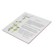 Kruidenapathecary: Cleavers | Keramische Tegel Tegeltje (Zijkant)