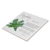 Kruidenapotheek: Dandelion | Keramische Tegel Tegeltje (Zijkant)