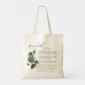 Kruidenapotheek: passionbloem | Bloem Canvas tas (Achterkant)